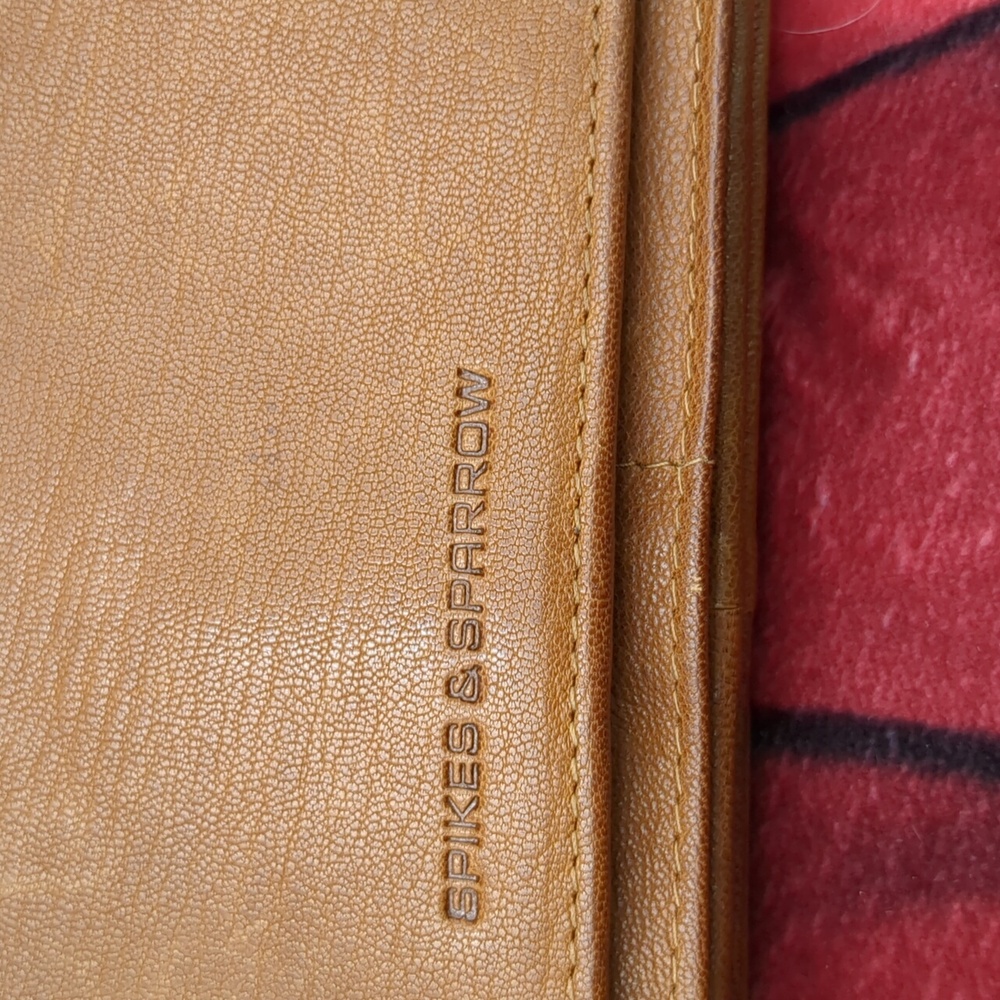 Spikes And Sparrows Brown Leather Wallet